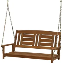 Furinno Veranda Schaukel mit Kette Holz Natur 59,9 x 120,5 x 68,5 cm