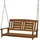 Furinno Veranda Schaukel mit Kette Holz Natur 59,9 x 120,5 x 68,5 cm