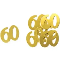 Konfetti Zahl 60 gold 46005 10gr 60