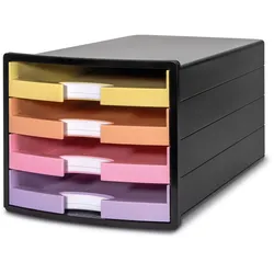HAN IMPULS, Polystyrene, Schwarz, C4, A4, 4 Schublade(n), Prospekt, Katalog, Bri