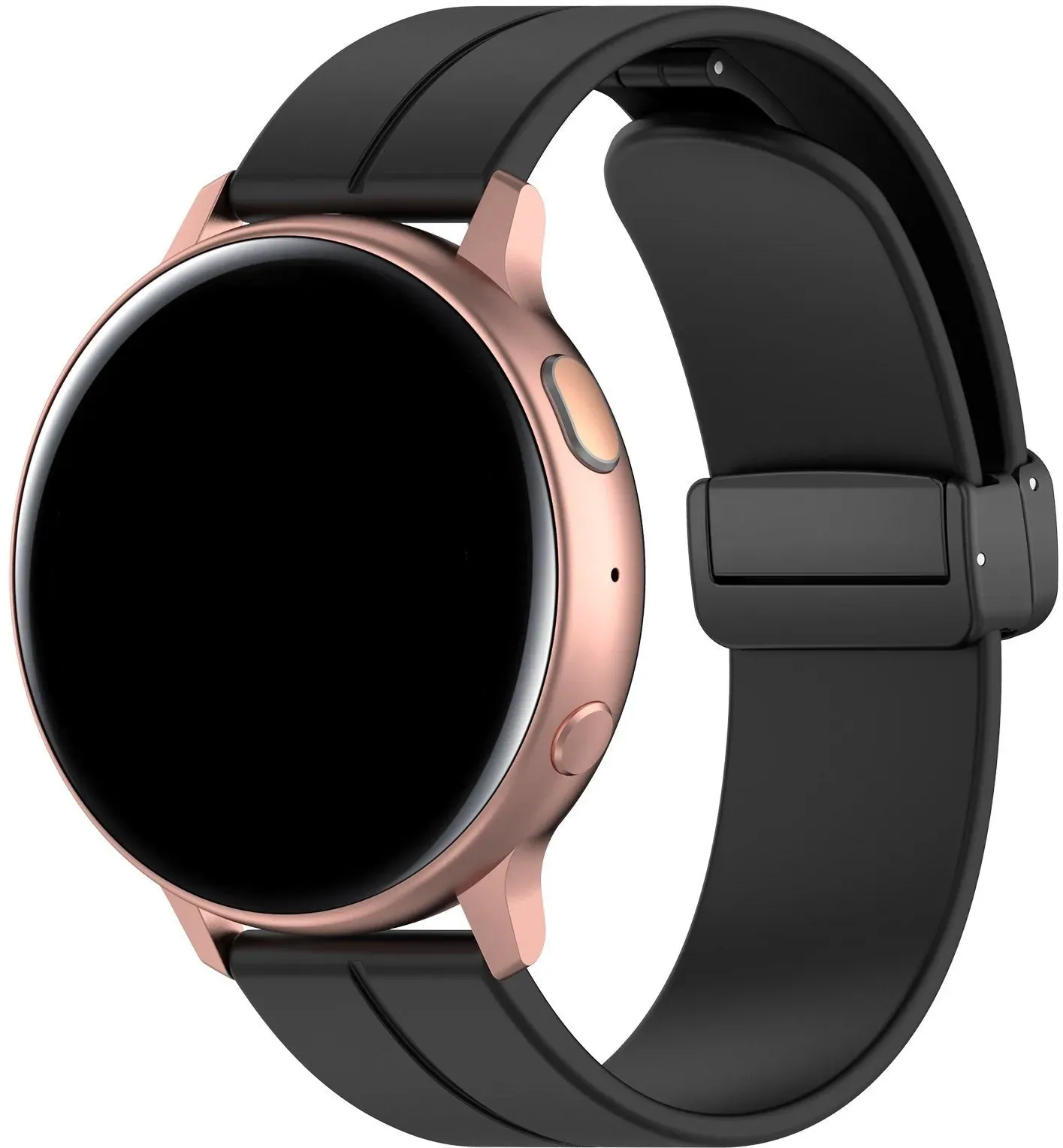 Strap-it Honor Magic Watch 2 Armband Silikon für Honor Magic Watch 2 - Schwarz - Dornschließe