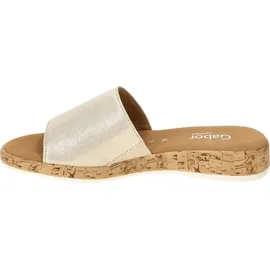 Gabor comfort Gabor Glamour Pantolette silber grau metallic 62.730.13 für Damen beige, 40 EU / 6.5 UK - 40