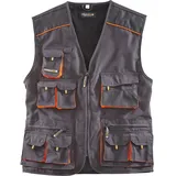 Terratrend Weste Gr.56 dunkelgrau/schwarz/orange