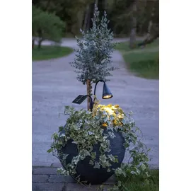 star trading deutschland gmbh Solar Garten Spotlight Kunststoff H 34 cm 1er Set schwarz