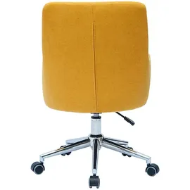 miliboo Design-Bürosessel senfgelb mit Samteffekt SHANA