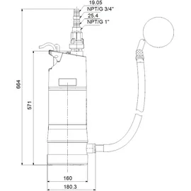 Grundfos SBA 3-45 AW Zisternenpumpe mit schwimmender Entnahme