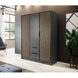 lookway Drehtürenschrank NELA 155 x 200 x 51 cm Grau
