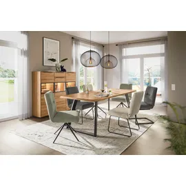 Set One by Musterring Esszimmerstuhl »Tracy« () 2er-Set, Freischwingergestell schwarz, Sitz aus Webstoff, B52 x T65 cm