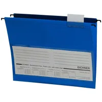 Eichner PVC-Hängemappe Platin Lineseitlich offen, blau