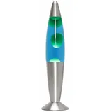 Licht-Erlebnisse Lavalampe EEK G Ø 8.6 x (H)36 cm in Silber Grün Blau | Gr.: onesize