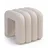 Home4You Polsterhocker Teddystoff 40 x 40 x 38 cm Wollweiß