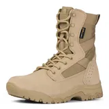 FREE SOLDIER Taktische Herrenstiefel 8 Zoll Leichte Kampfstiefel Langlebige Wildleder Militärische Arbeitsstiefel Wüstenstiefel