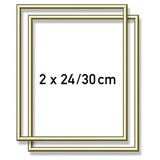 Schipper 605200762 Malen nach Zahlen 2x Alurahmen, 24 x 30 cm, gold