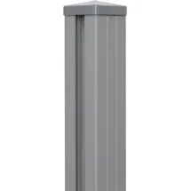 GROJA Zaunpfosten 7 x 7 x 190 cm Silbergrau/Aluminium