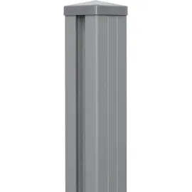 GROJA Zaunpfosten 7 x 7 x 190 cm Silbergrau/Aluminium