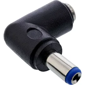InLine DC Adapter, 5,5x2,1mm DC Hohlstecker Stecker / Buchse gewinkelt,
