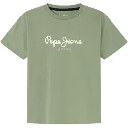 Pepe Jeans für Jungen. PB503975 Neu Kunst-T-Shirt grün (12años= 152cm), Lässig, Baumwolle, Kurzarm, Nachhaltig, Kinderbekleidung