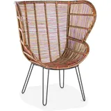 Sessel Estefan aus Rattan, Braun