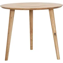 Lomadox Esstisch rund, 90cm Durchmesser, Wildeiche massiv geölt, TARVA-69 - Braun