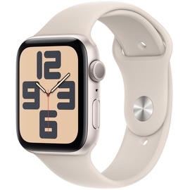 Apple Watch SE 2023 GPS 44 mm Aluminiumgehäuse polarstern, Sportarmband polarstern S/M