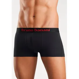bruno banani Hipster, (Packung, 4 St.), knapp sitzende Boxershorts mit Logo Webbund aus Baumwollmischung Bruno Banani schwarz