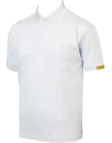 HB Tempex ESD Herren Polo-Shirt Conductex Cotton Knit, weiß, Größe: M