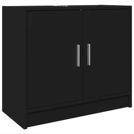 vidaXL Waschbeckenunterschrank 63 x 29 x 55 cm Schwarz
