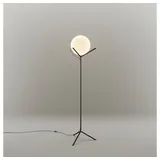 s.luce Stehleuchte Orb Poseidon mit Glaskugel 175cm Weiß / Ø 30cm