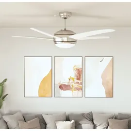 vidaXL 128 cm Deckenventilator weiß mit Licht