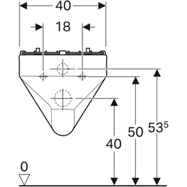 Geberit Espital Ausguss wandhängend, 6l, mit Edelstahlklapprost,