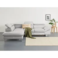 COTTA Ecksofa Driver L-Form, mit Kopfteilverstellung, wahlweise mit Bettfunktion & Bettkasten weiß