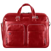 Piquadro Blue Square Aktentasche III Leder 39 cm Laptopfach rot