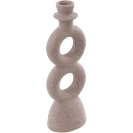 Beliani Kerzenständer NAOUSA Keramik Beige