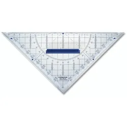 STAEDTLER Geometrie-Dreieck 22cm mit Griff transparent Packung mit 10 Stück