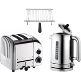 Dualit Frühstücksset inkl. 2er Toaster + 1,7 L Wasserkocher und Brötchenaufsatz