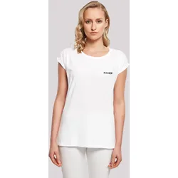 T-Shirt F4NT4STIC "Macher", Damen, Gr. L, weiß, Obermaterial: 100% Baumwolle, casual, regular fit, Rundhals, Kurzarm ohne Bündchen, Shirts, Jugendwort 2022, slang