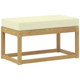 vidaXL Outdoor Hocker Bank Weiß 80 x 43 x 45 cm Massivholz Akazie