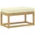 vidaXL Outdoor Hocker Bank Weiß 80 x 43 x 45 cm Massivholz Akazie