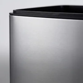 Relaxdays Mülleimer 60 l Schwarz/Silber
