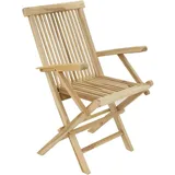 VCM Gartenstuhl 4er Set Hochlehner Klappstuhl 57 x 62 x 89 cm braun