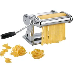 GEFU 28240 Pasta Perfetta BRILLANTE Nudelmaschine inkl. Aufsatz für Lasagne, Tagliolini, Tagliatelle & Tischklemme & Pasta-Rad