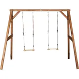 Axi Doppelschaukel 254 x 207 x 160 cm braun