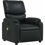 vidaXL Massagesessel 99 x 99 x 99 cm Schwarz Kunstleder mit Fernbedienung