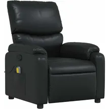 vidaXL Massagesessel 99 x 99 x 99 cm Schwarz Kunstleder mit Fernbedienung