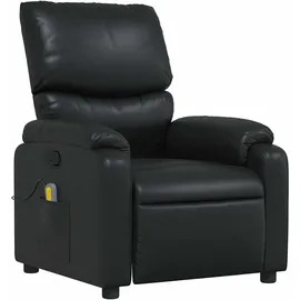vidaXL Massagesessel 99 x 99 x 99 cm Schwarz Kunstleder mit Fernbedienung