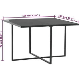 vidaXL Polyrattan Garten-Set 44443 5-tlg. schwarz mit Auflagen