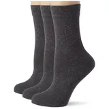 NUR DIE Socken Ohne Gummi 3er Pack - graumel. 39-42 3 St Strümpfe