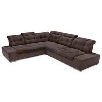 sit&more Ecksofa Pale L-Form, inklusive Kopfteilverstellung, wahlweise mit Bettfunktion braun