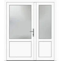 Kunststoff Nebeneingangstür nach Maß "CELINE-M" 70 mm asymmetrisch Weiß RAL 9016 beidseitig innen öffnend DIN rechts