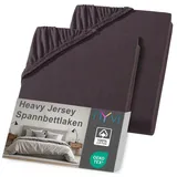 nyvi Spannbettlaken DreamScience Heavy Jersey 120 x 200 - 130 x 200 cm braun 2 St.
